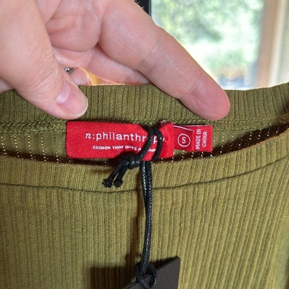 n:PHILANTHROPY Langley Olive Bodysuit Size Small - Picture 8 of 11